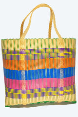 Tan and Colorful Beach Tote