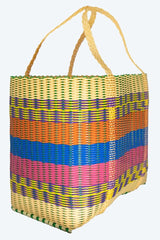 Tan and Colorful Beach Tote