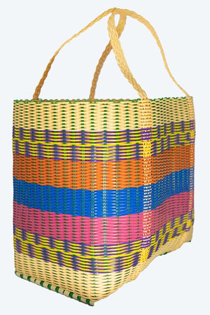 Tan and Colorful Beach Tote